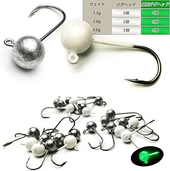 アジング、メバル ワーム、各種ジグヘッドセット Amazon.co.jp: VMSIXVM アジング メバリング ワーム ジグヘッド セット